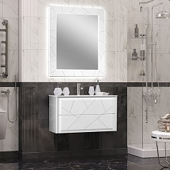 Opadiris Мебель для ванной Луиджи 90 подвесная белая матовая – фотография-2